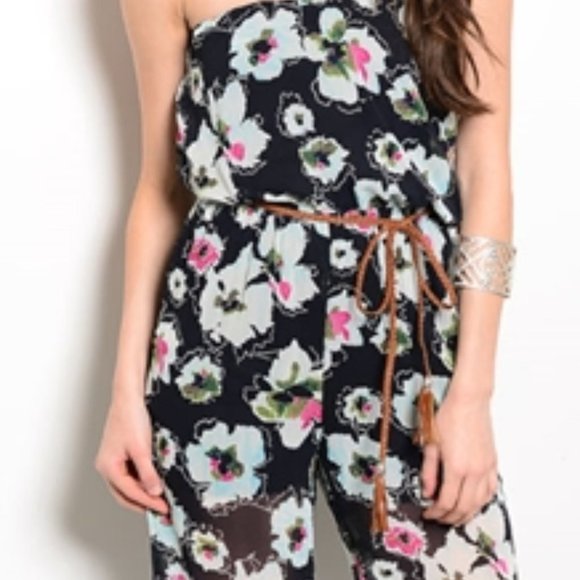 BOHO BABE Floral Print Jumpsuit - Picture 2 of 5